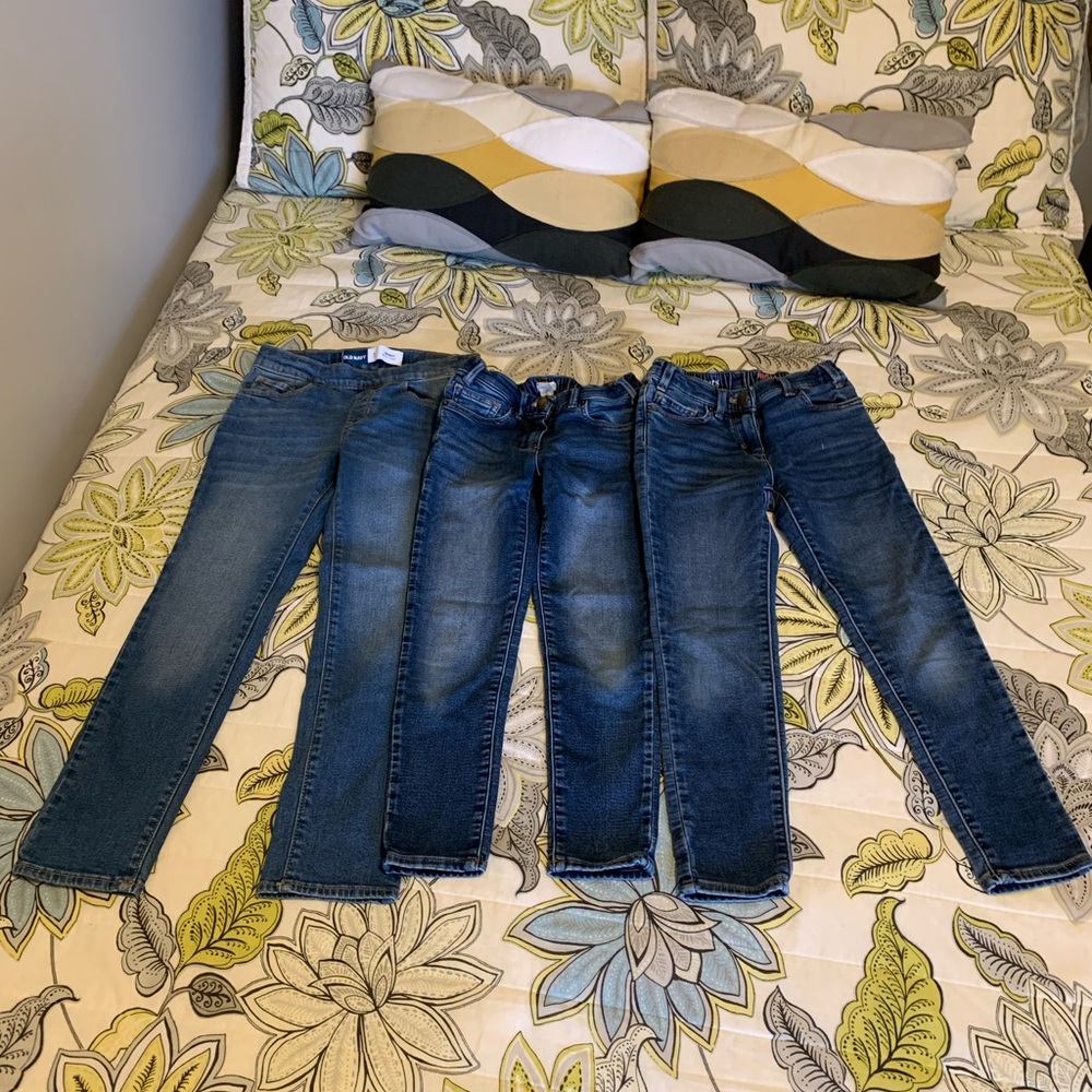 Three pairs of girls size 8 jeans
